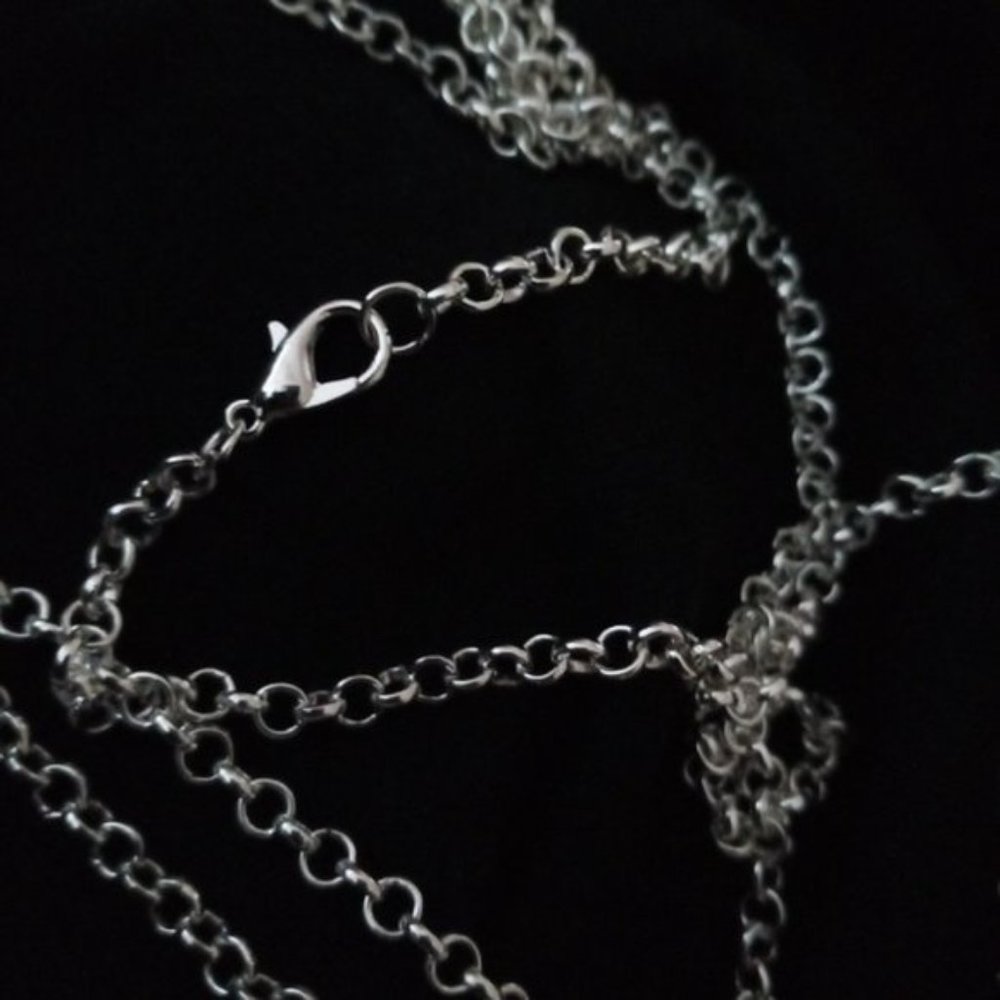 New 32" Hot Silver Plated Big Energy Tree Necklace - Picture 3 of 5
